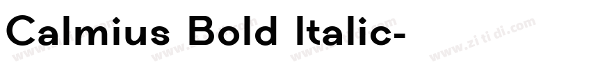 Calmius Bold Italic字体转换
